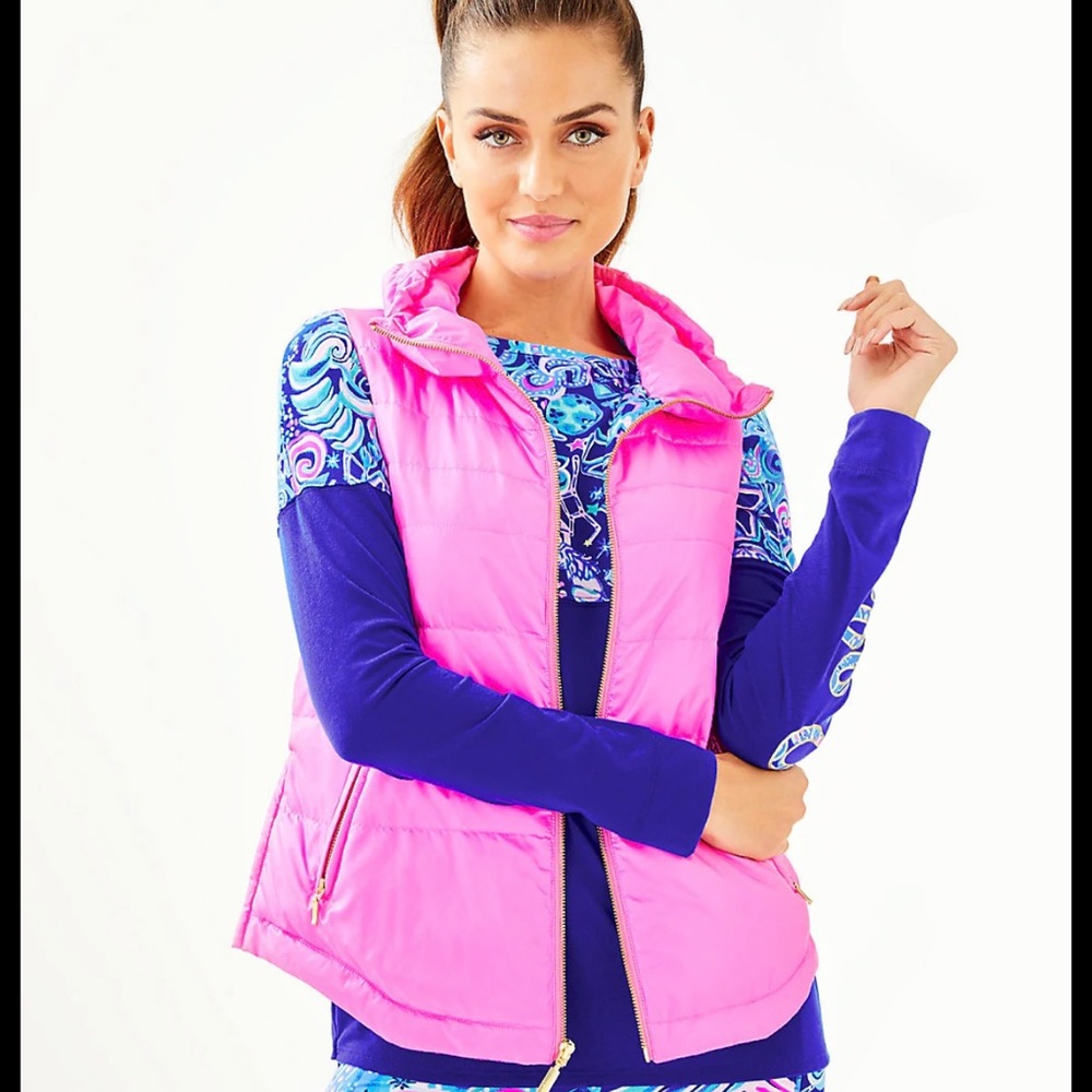 NWT Lilly Pulitzer Palm Paradise Vest - Prosecco Pink - Picture 7 of 7